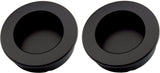 Pull handle - Matte Black - Round - Ø40mm - Sliding door handle - Set of 2