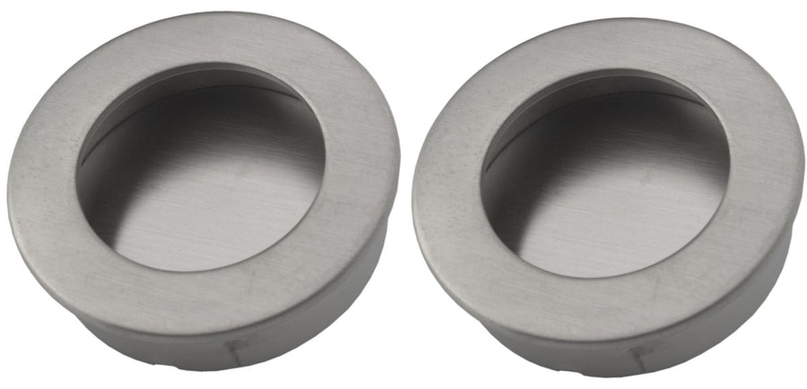 Pull handle - Brushed stainless steel - Round - Ø40mm - Sliding door handle - Set of 2