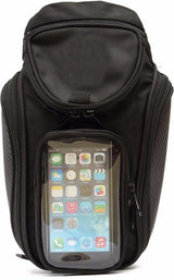 Black Phone Handlebar Tank Bag - Front View