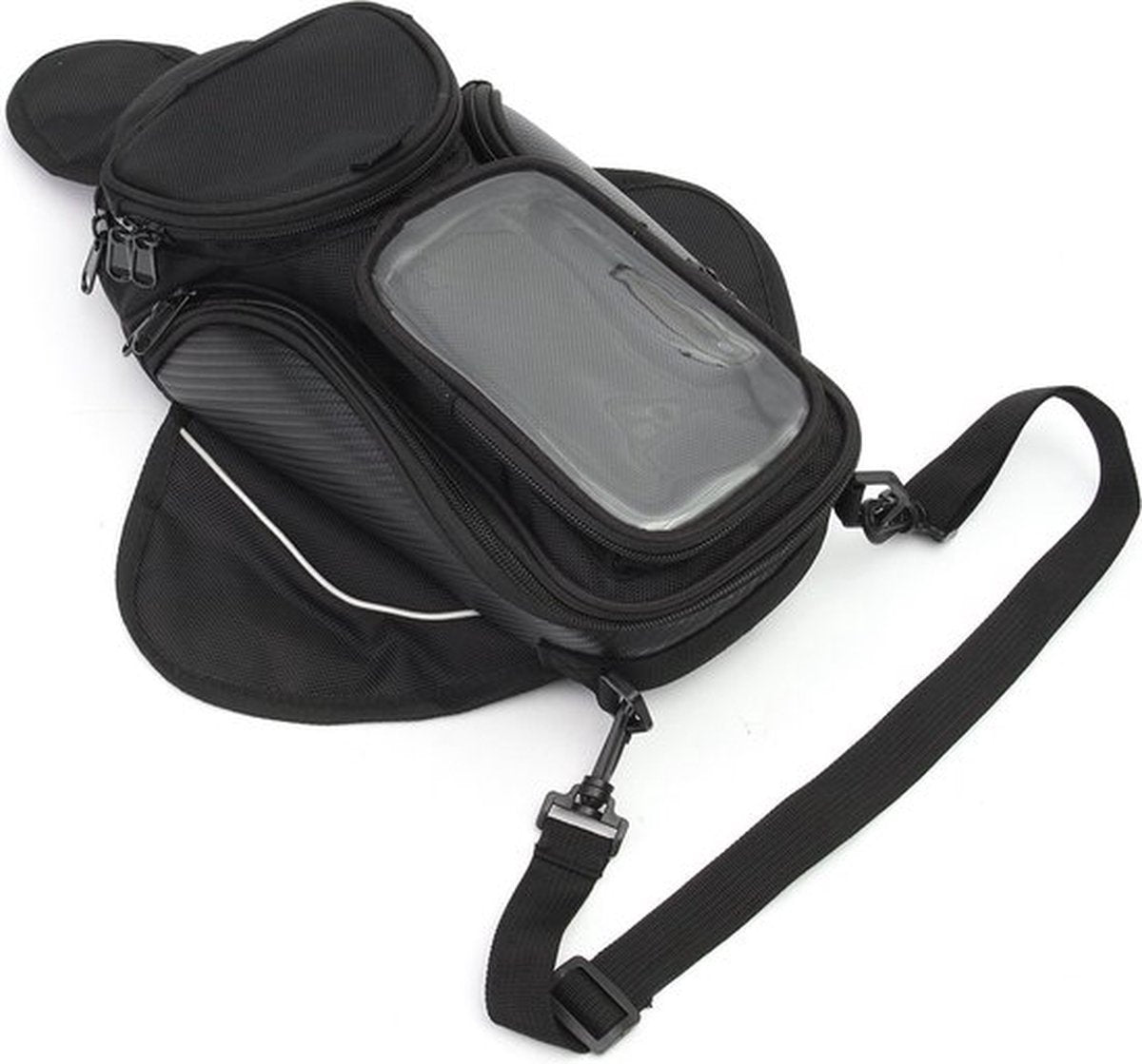 Black Phone Handlebar Tank Bag
