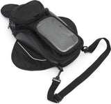 Black Phone Handlebar Tank Bag - Close-Up Angle
