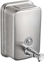 Durable commercial wall-mounted stainless steel soap dispenser with a large capacity for hand soap, rust-resistant design, perfect for bathrooms, hotels, restaurants or homes (brushed silver)
