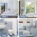 2-in-1 Soap Dispenser - Liquid Dispenser - 2 x 500 ml - 2 Reservoirs - Wall Mounted - Kitchen - Bathroom - Shower - Stainless Steel - 25 x 18.5 x 9 cm - Silver - Hanging Soap Dispenser - Side View