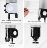 Soap Dispenser - 2 in 1 Liquid Dispenser - Liquid Dispenser - 2 x 500 ml - Wall Mounted Soap Dispenser - Kitchen - Bathroom - Shower - 24.1 x 21.6 x 10 cm - Black