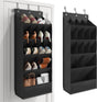 Hanging Shoe Organizer - Shoe Storage - 15 Large Compartments - Met Haken - Over-the-Door Organizer - Space-Saving Shoe Organizer - For Shoes, Home Accessories - Black