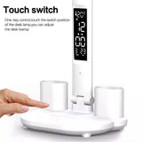 LED Desk Lamp - Table Lamp - Daylight Lamp - Dimmable - USB Rechargeable Touch Desk Lamp - Reading Lamp with Eye Protection in 3 Colors - 3-in-1 LCD Screen - Rear View