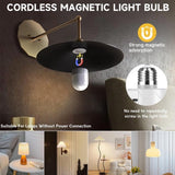 Set of 2 USB rechargeable bulbs with remote control - Battery-operated lamp bulbs - Rechargeable RGB color-changing bulbs - 12 color temperatures - Adjustable brightness - Wireless night light - 800 lm
