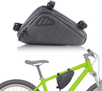 Bicycle pannier - Bicycle frame bag - Waterproof bicycle bag - Triangular bicycle frame bag - Mountain bike and road bike accessories, large capacity - Grijs