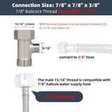 Bidet T-adapter, Metal T-valve for bidet (7/8