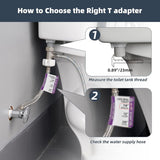 Bidet T-adapter, Metal T-valve for bidet (7/8