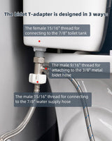Bidet T-adapter, Metal T-valve for bidet (7/8