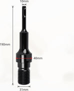 Chisel - Drill Bit Set - SDS Plus Adapter - Chisels - Drill - Steel - Black - Drill Connecting Rod - Baby Clothes Accessories for Electric Drills - 1 1/4 inch UNC to SDS Plus