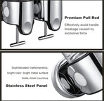 Soap dispenser - silver - 2 reservoirs - 2 x 500ml - wall-mounted - soap pump - soap holder - bathroom and sink - shampoo dispenser