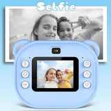 Instant Camera, 1080p HD Digital Camera, Suitable for Boys and Girls, Includes a GB Memory Card and Printer Paper - Blue