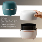 Klein Prullenbak - Designer Trash Can with Lid - Mini Prullenbak - Small trash can ideal for the countertop, desk, bathroom or table - Tabletop Trash Can - Green