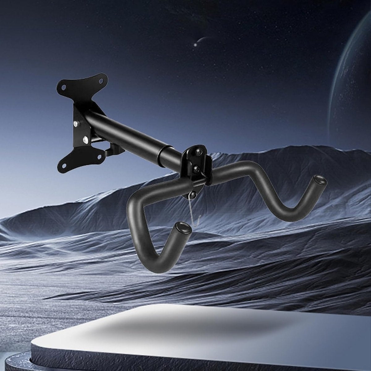 Bike rack - Wall-mounted bike rack - Stainless steel, can support 30 kg - Adjustable handlebar angle - Retractable wall-mounted bike rack - Suitable for indoor garages