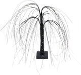 Elegant 50cm tall LED willow lamp with 7 modes - for living room and bedroom - Dual Power (USB and battery), warm white ambient light, energy-saving and versatile design - black