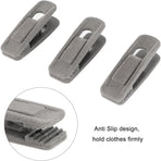 Set of 20 velvet clothespins, flocked clothespins, perfect for use with narrow velvet pendants – Grijs