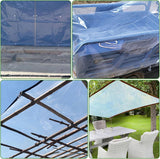 Tarpaulin - Transparent tarpaulin - Transparent tarpaulin with rings - Waterproof transparent tarpaulin - PE tarpaulin - for garden furniture - Planter - Animal shelter - Roof - Rope included - 2 x 3 m - Top-Down View