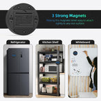 Digital Timer - Digital Kitchen Timer - Smart Timer - LED Display - Magnetic - Addition/Subtraction - Learn to Tell Time - Analog Kitchen Timer - Black
