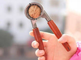 TR Goods - Steel nutcracker with wooden handle - Suitable for all nuts, including walnuts, hazelnuts and almonds