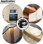 5-Piece Push Button Lock - Push Button for Motorhome - Door Lock - Locking Button for Shutter Door - For Camping, RV, Motorcycle, Caravan - Brown