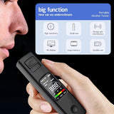 Digital Breathalyzer - Portable Breathalyzer - Rechargeable Breathalyzer - High-Precision Breathalyzer - Portable Digital Breathalyzer - Rapid Breathalyzer - Professional Breathalyzer - 10 x 2.8 cm / 3.94 x 1.1 in - For personal and family use - 45-Degree Angle
