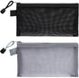 2pcs Transparent pencil case with zipper (21 x 11.5 cm) - Waterproof - For Girls and Boys
