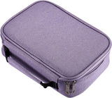 AMGOMH 72-slot pencil case, large capacity, student stationery, colored pencils, with inner pocket for small gadgets (purple)