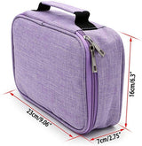 AMGOMH 72-slot pencil case, large capacity, student stationery, colored pencils, with inner pocket for small gadgets (purple)