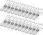 100 Stainless Steel Clothes Pegs, 60mm, Unbreakable Clips, Portable, Rustproof, 6cm Clips