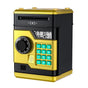 Children's Electronic Piggy Bank with Fingerprint & Password Protection, Automatic Saving Function, Mini Cabinet, Gold