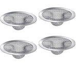 4-Pack Stainless Steel Sink Strainers, Compatible with Most Bathtubs and Showers, 3.5 inches