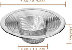 4-Pack Stainless Steel Sink Strainers, Compatible with Most Bathtubs and Showers, 3.5 inches