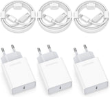 20W USB-C Fast Charger 2-Pack, 5.5 x 2.7 x 1.6 inches, Compatible with iPhone