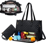 15.6 Inch 2-in-1 Insulated Leak-Proof Cooler Laptop Bag and Handbag, Black