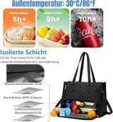 15.6 Inch 2-in-1 Insulated Leak-Proof Cooler Laptop Bag and Handbag, Black