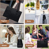 15.6 Inch 2-in-1 Insulated Leak-Proof Cooler Laptop Bag and Handbag, Black