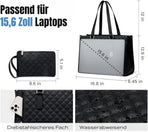 15.6 Inch 2-in-1 Insulated Leak-Proof Handbag and Lunch Bag Cooler Laptop Bag for Work, Brown
