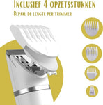 4-in-1 Cordless Dog Trimmer for Thick Fur with Nail Drill, 7 Accessories, Quiet and Silent, White, Compatible with All Dog Breeds