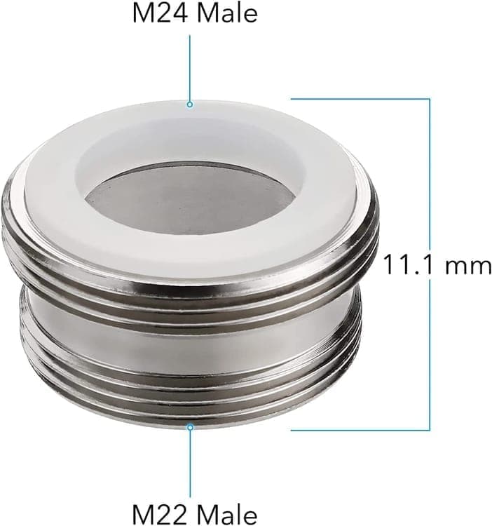 Kitchen Faucet Diverter Valve with Skimmer T-pipe Adapter for Hand Shower, Compatible with M22 M24 G1/2 Connections
