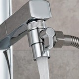 Kitchen Faucet Diverter Valve with Skimmer T-pipe Adapter for Hand Shower, Compatible with M22 M24 G1/2 Connections - 45-Degree Angle