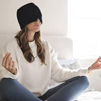Cooling Migraine Cap with Gel Eye Mask for Headache Relief and Sleep Aid, Compatible with Oral-B, Pink