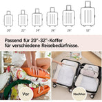 7-Piece Lightweight Travel Compression Bags for Suitcase & Backpack, Beige