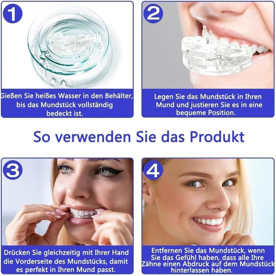 Orthodontic mouthguard for snoring and teeth grinding, comfortable night sleep aid, white