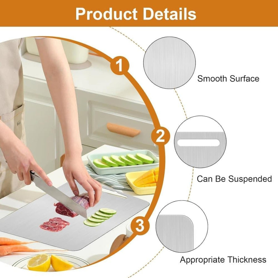 Titanium Double-Sided Cutting Board BPA-Free, 34x23 cm