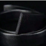 Men's Adjustable Leather Belt Automatic Latching for Business and Everyday Use, Silver