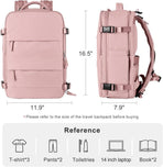 40L Travel Backpack Cabin Bag, Dry Wet Sorting, with Luggage Strap, 42 x 30 x 20 cm, Beige