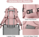 40L Travel Backpack Cabin Bag, Dry Wet Sorting, with Luggage Strap, 42 x 30 x 20 cm, Beige - Low Angle