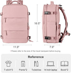 42L Travel Backpack Cabin Bag Hand Luggage Flight with Dry Wet Sorting, 42 x 30 x 20 cm, Pink